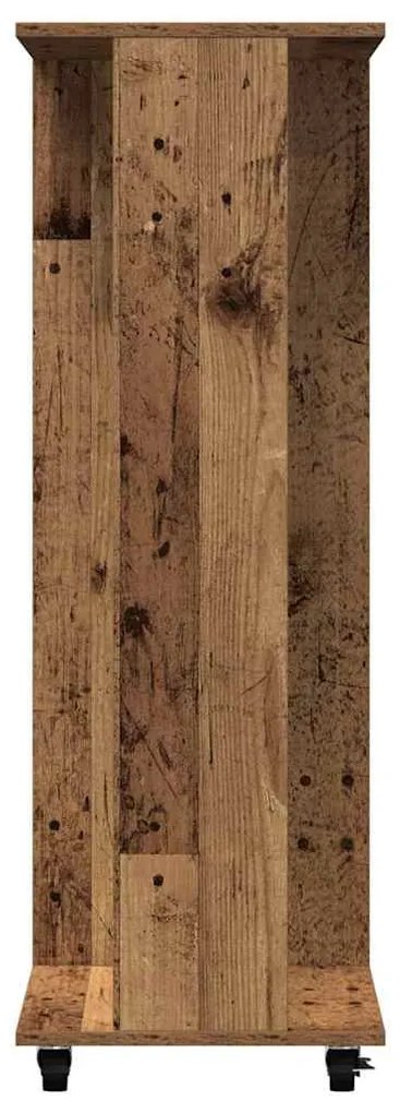 Guarda-roupa com Rodas Madeira Velha 102x38x110 cm Madeira de Engenhar