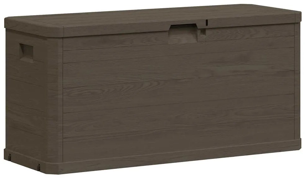 Caixa de arrumação para jardim 280 L castanho