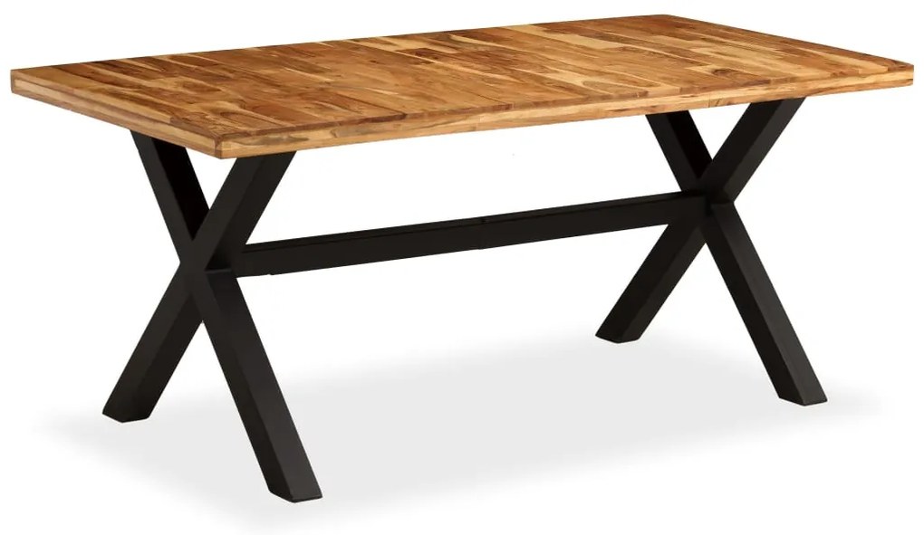 Mesa de jantar madeira maciça de mangueira e acácia 180x90x76cm