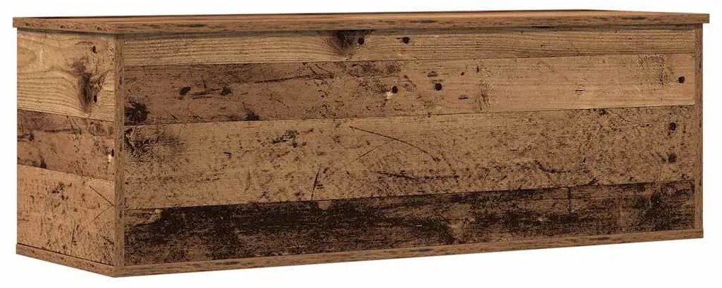 Caixa de Armazenamento vidaXL em Madeira Reciclada 102x35x35 cm com Ma