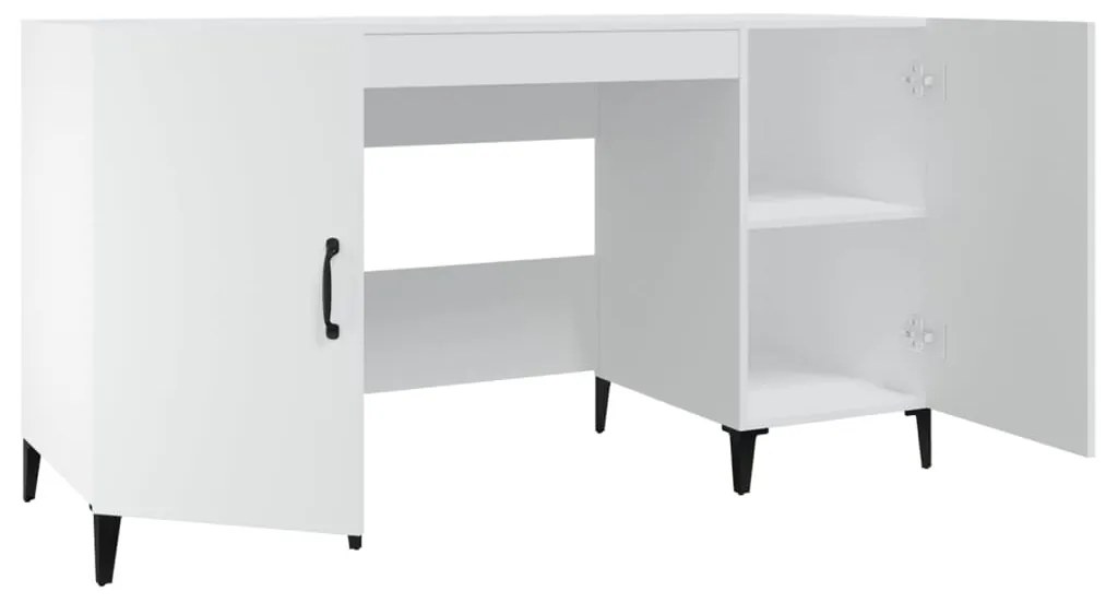 Secretária Mayra de 140 cm - Branco - Design Moderno