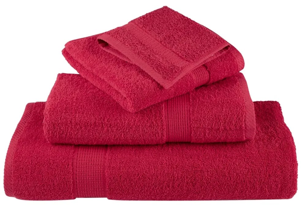 Toalhas premium SOLUND 10 pcs 100x200 cm 600 gsm vermelho