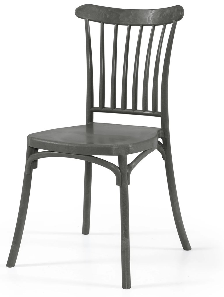 Cadeira HAVANA Antracite Mr - polipropileno com fibra de vidro - conjunto com 4 unidades
