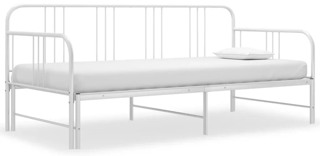 Estrutura sofá-cama de puxar 90x200 cm metal branco