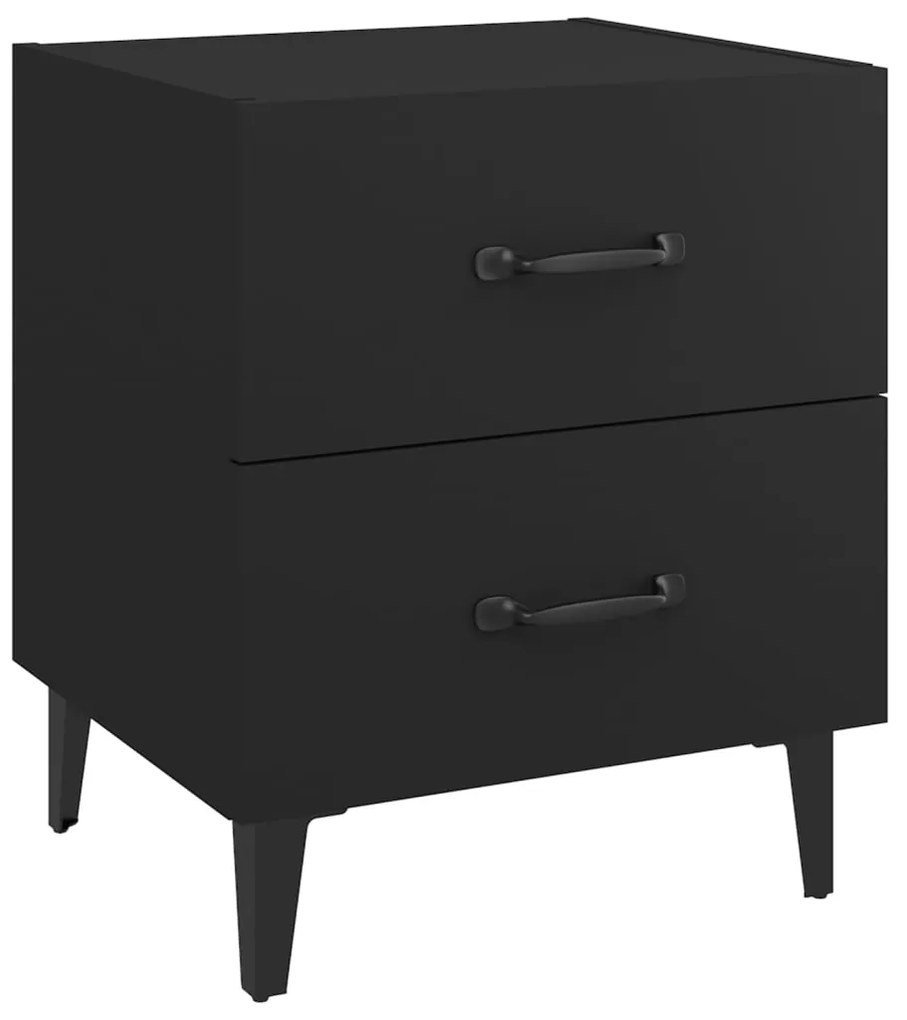 Mesas de cabeceira 2pcs 40x35x47,5 cm preto
