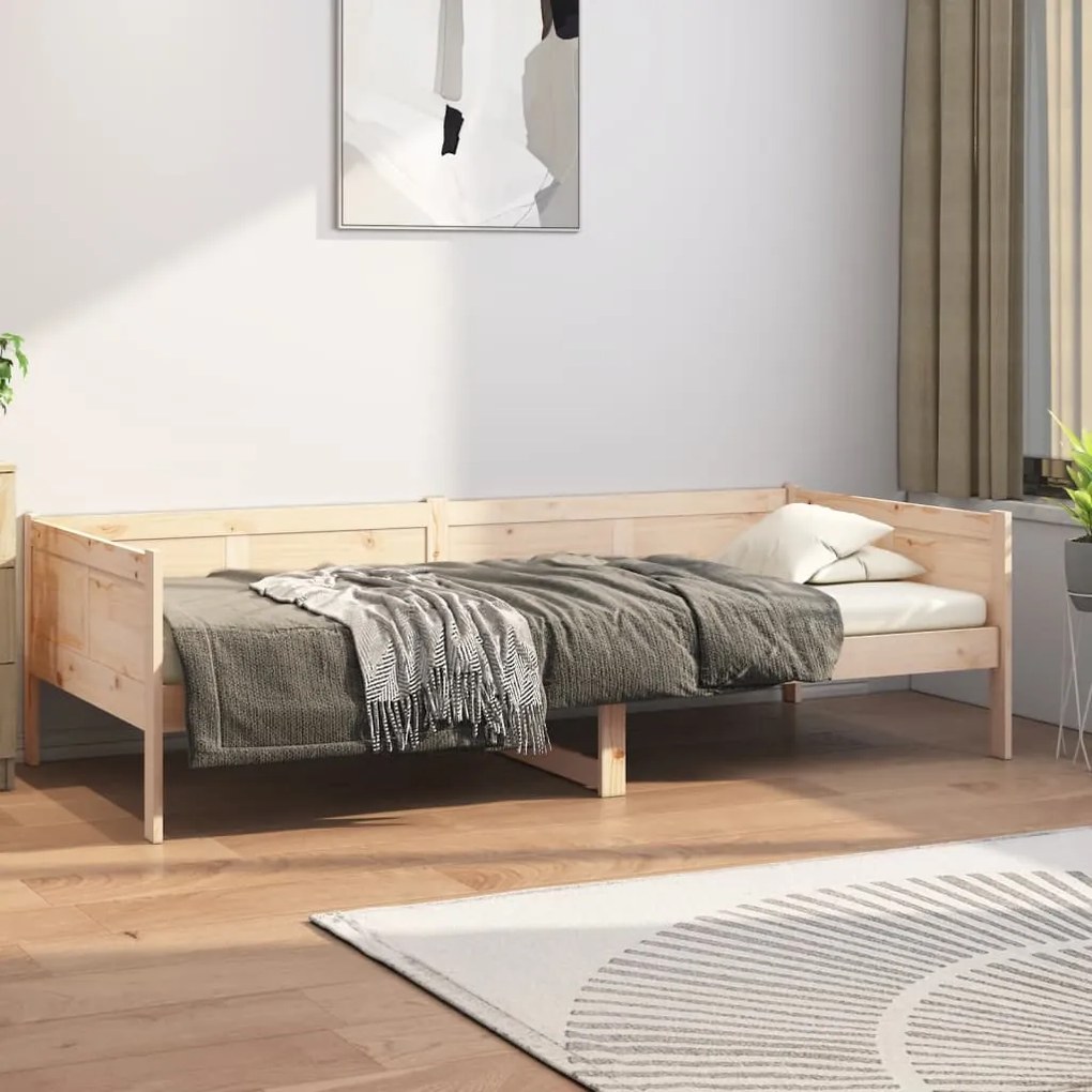 820242 vidaXL Sofá-cama 80x200 cm madeira de pinho maciça