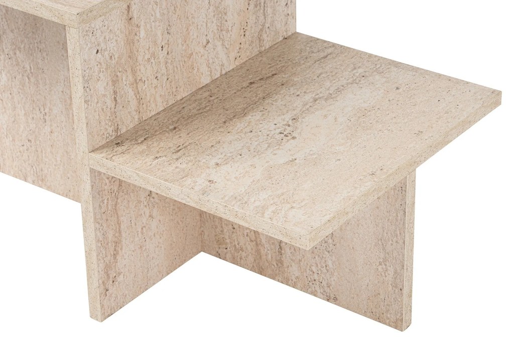 Mesa de Centro "Harmony" – Travertine, 90x45x40 cm, Design Rústico Mod