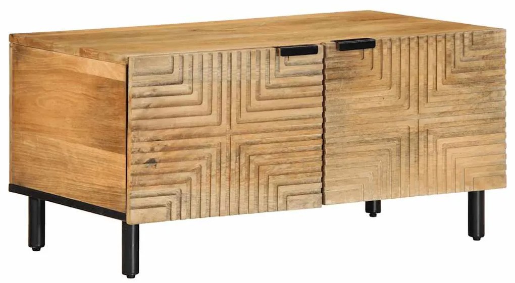 vidaXL Mesa de centro castanho 80x50x40 cm madeira de mangueira maciça