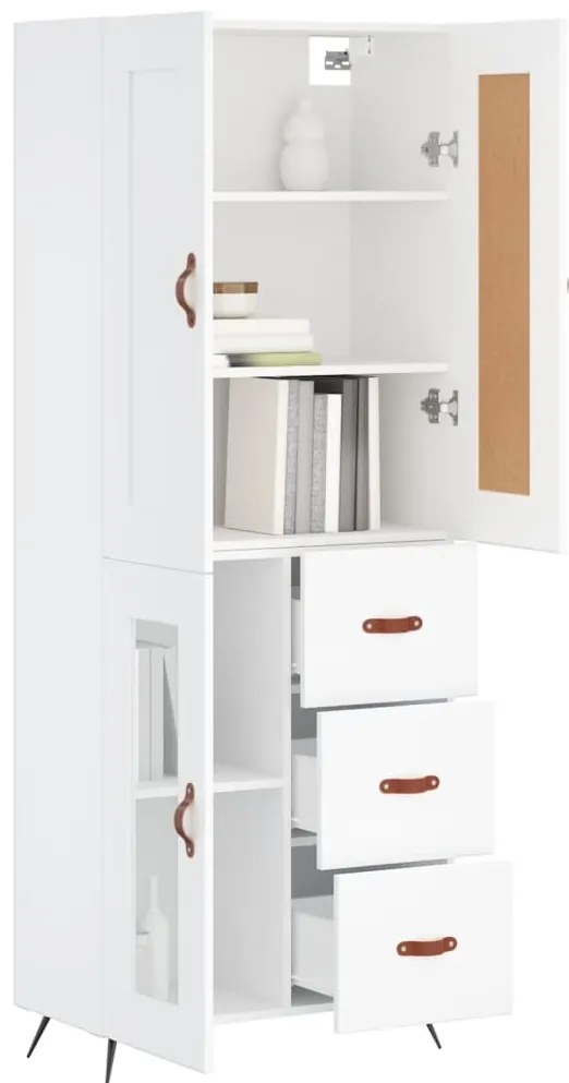 Armário alto 69,5x34x180 cm derivados de madeira branco