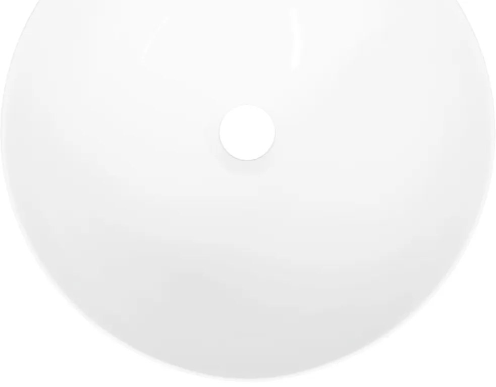 Lavatório redondo 36x15 cm cerâmica branco