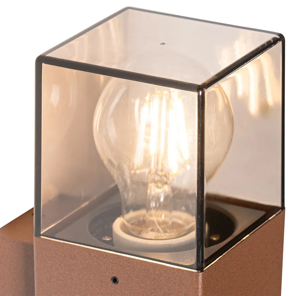 Candeeiro de parede exterior industrial castanho ferrugem IP44 - Denmark