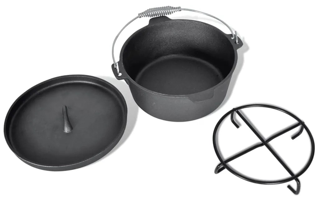Conjunto de fogareiro a carvão, 9 peças