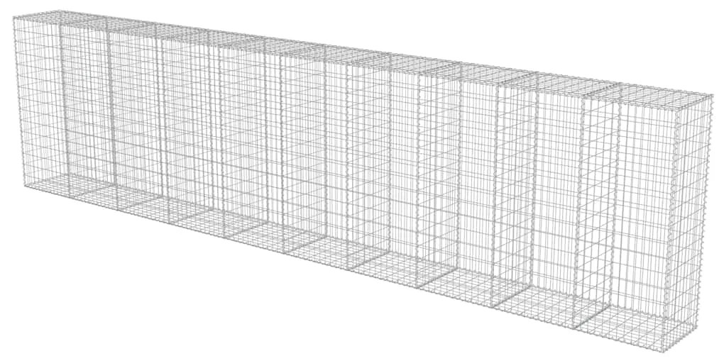 Muro gabião com tampas aço galvanizado 600x50x150 cm