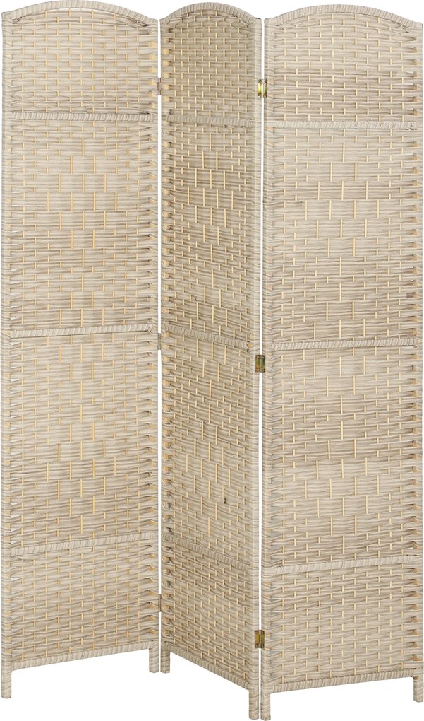 HOMCOM Biombo interior em madeira 3 painéis separador de ambientes dobrável para sala quarto 135 x 180 cm carvalho | Aosom Portugal