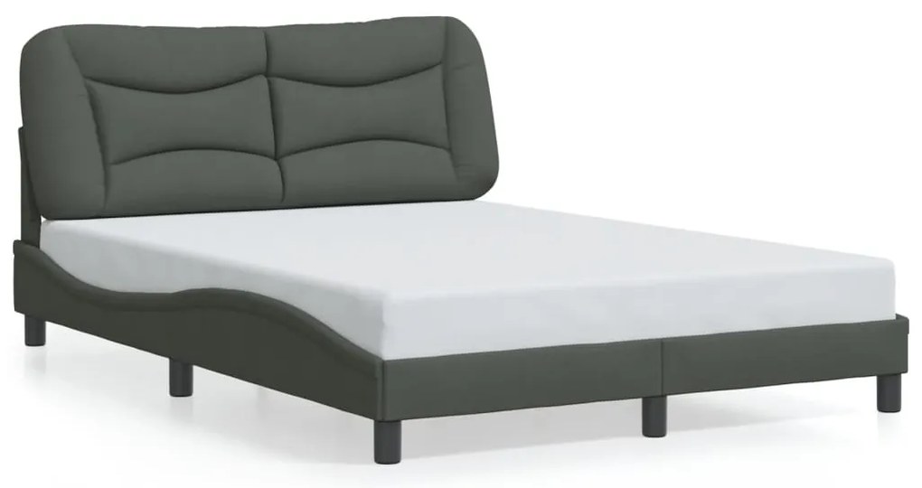 Estrutura de cama com LED sem colchão 120x200 cm tecido