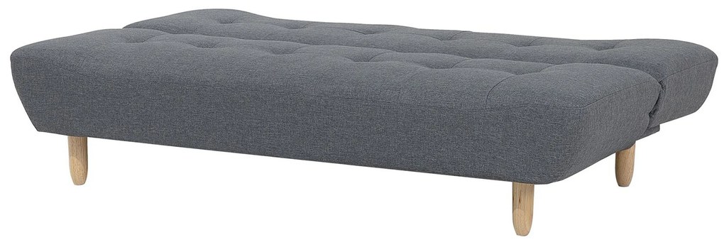Sofá-cama de 3 lugares em tecido cinzento escuro ALSTEN Beliani