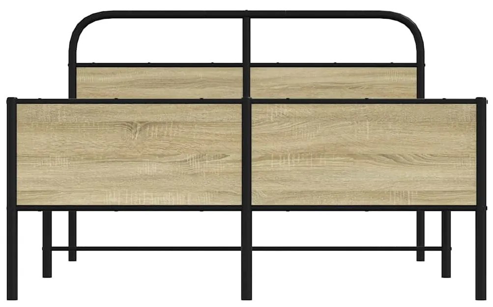 Estrutura cama s/ colchão derivados de madeira carvalho sonoma