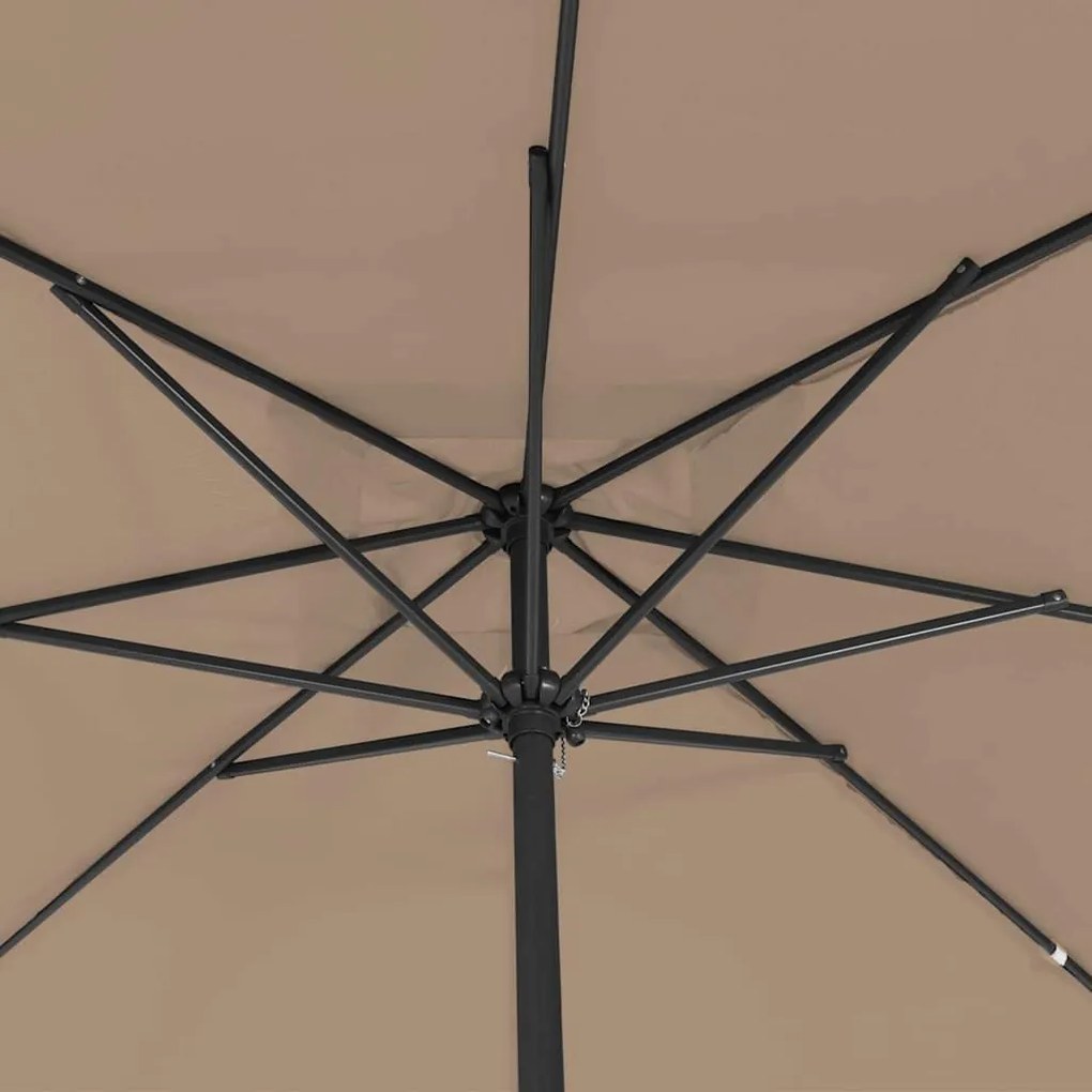 Guarda-sol Quadrado 295 x 245 cm Taupe