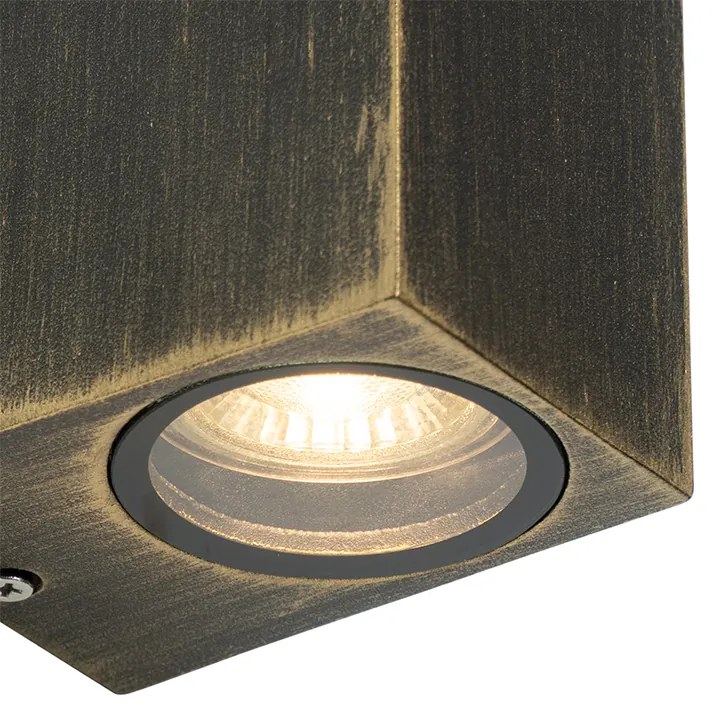 Candeeiro de parede moderno ouro antigo 2 luzes IP44 - Baleno Design,Moderno