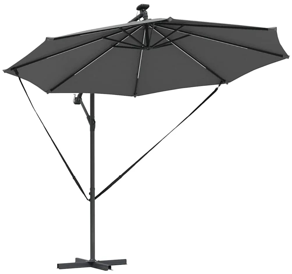 Guarda-sol de Bananeira Cantilever Antracite 294 x 294 x 248 cm