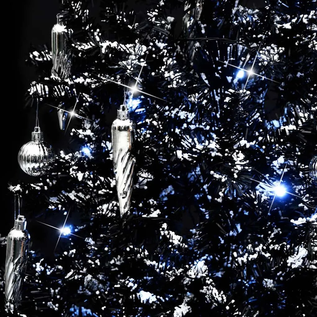 Árvore Natal c/ neve base formato guarda-chuva 190 cm PVC preto