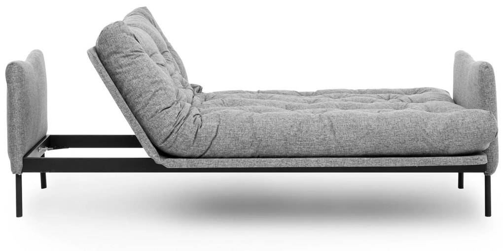 Sofá Cama "Renge" com Encosto Ajustável – Cinzento Claro - 3 Lugares –