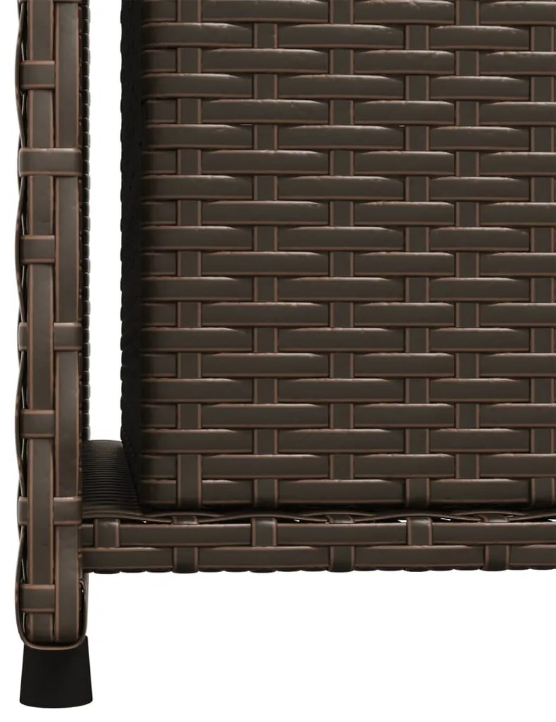 Armário de arrumação para jardim 50x55x115 cm vime PE castanho