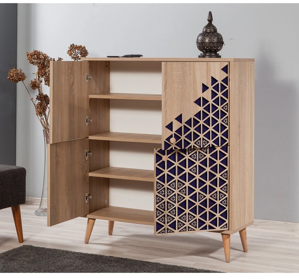 Armário Multiusos Multilux – Carvalho Sonoma – 95x111x36 cm