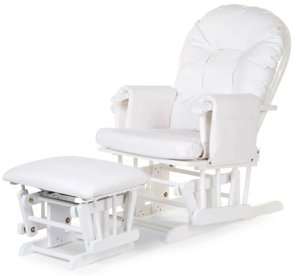 431174 CHILDHOME Cadeira deslizante com apoio de pés PU branco