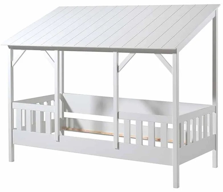 Cama para Crianças Casa HOUSEBED 03 TELHADO BRANCO - BRANCA