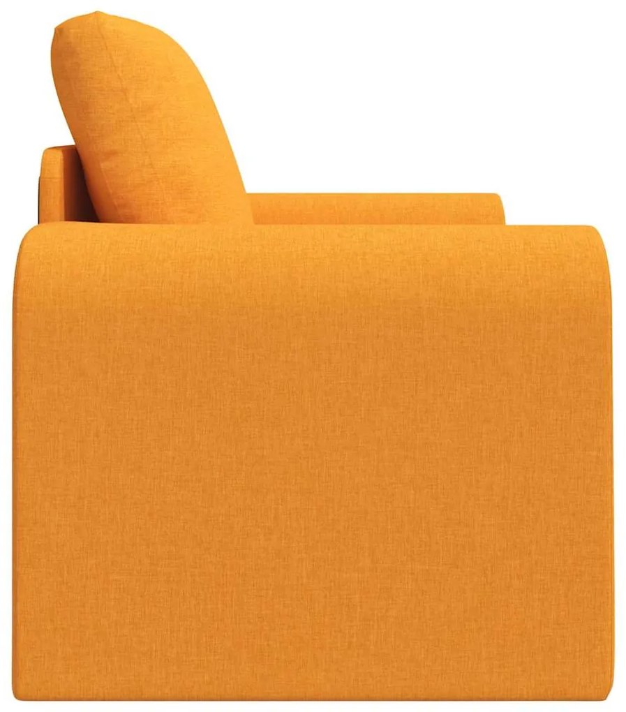 Sofá Cama de Chão 2-em-1 Amarelo Escuro 98x71x83 cm Tecido