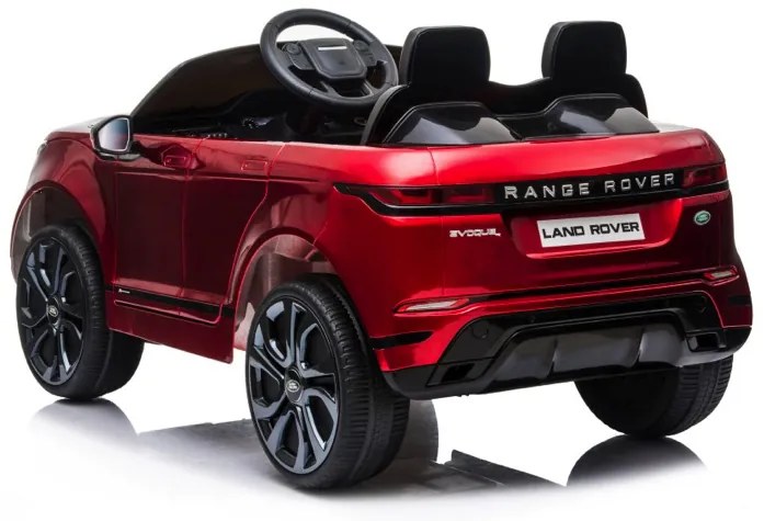 Carro elétrico para crianças 12V Range Rover Evoque pneus borracha e assento pele sintetica Vermelho