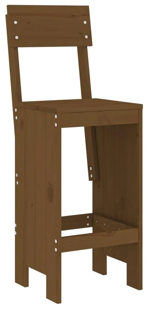 Cadeiras de bar 2 pcs 40x48,5x115,5cm pinho maciço castanho-mel