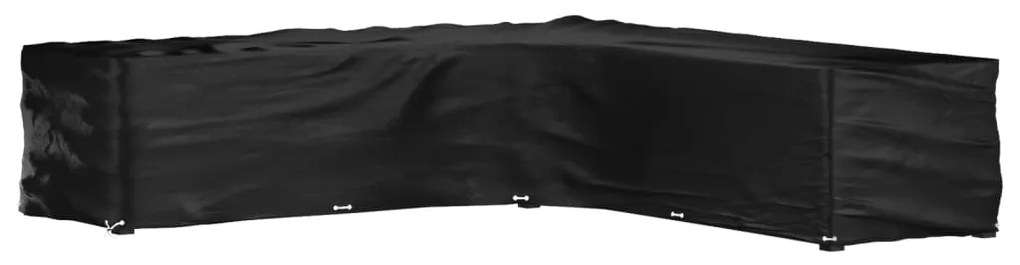 Capa em forma de L p/ mobília de jardim 20 ilhós 300x300x70 cm