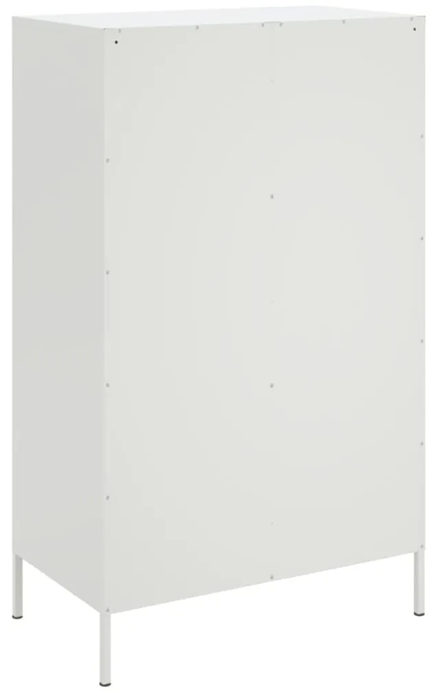 Aparador alto 68x39x113 cm aço branco