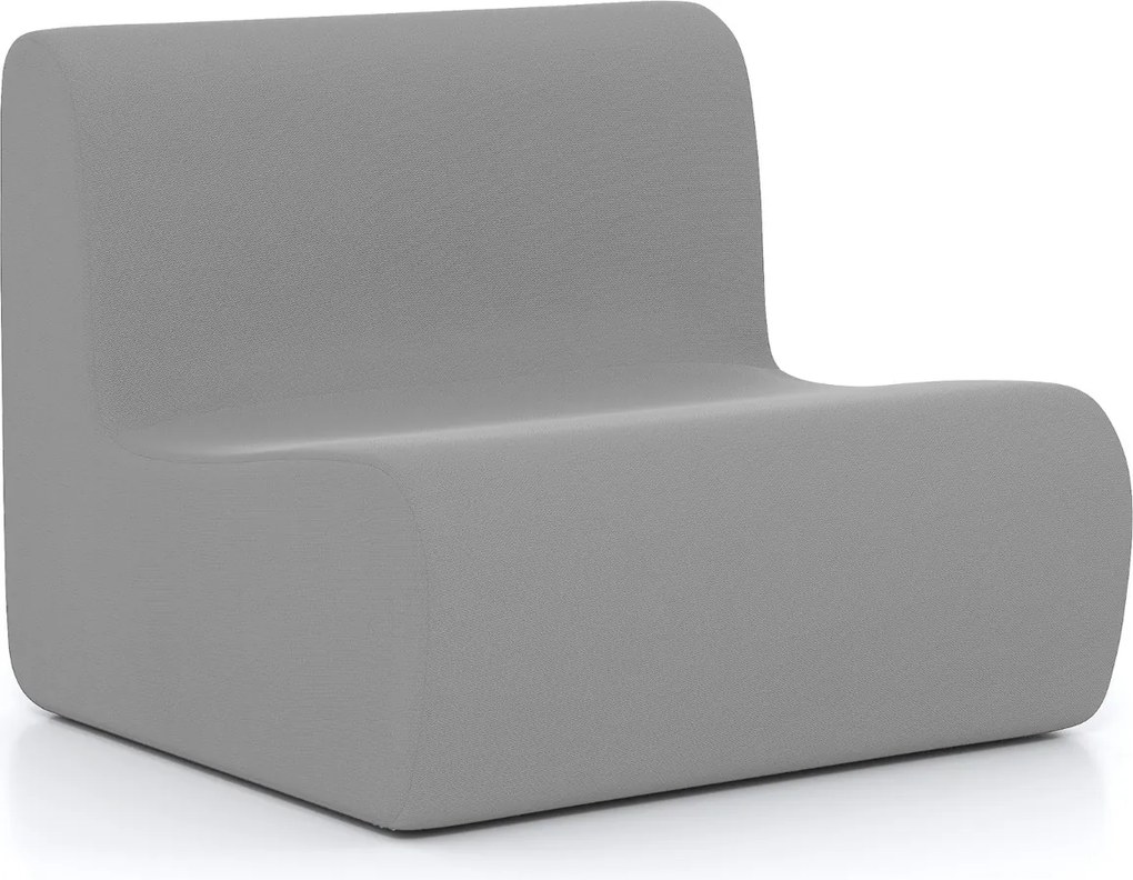 Sofá de chão com veludo macio 84 x 82 x 69 cm e apoio ergonómico confortável um único assento para leitura cinzento