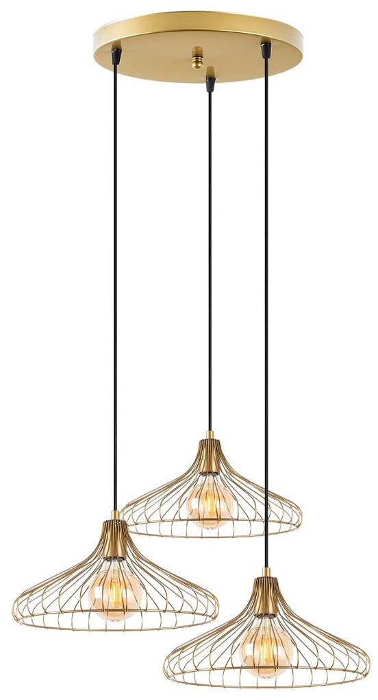 Lustre Depay – Dourado Brilhante – 65 x 64 x 120 cm