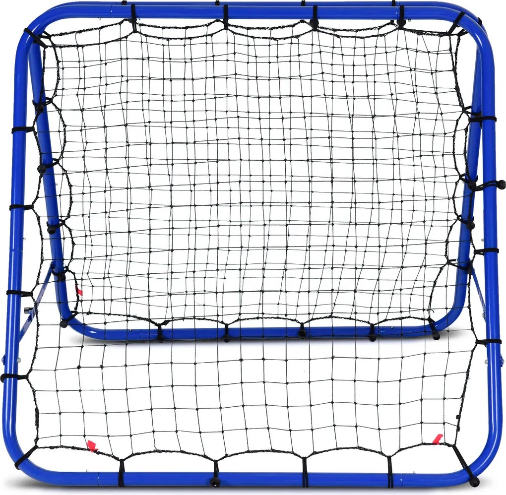 Rede de rebote para futebol dobrável 85 x 85 cm para treino de futebol com ângulos ajustáveis Treinador de futebol Equipe Azul