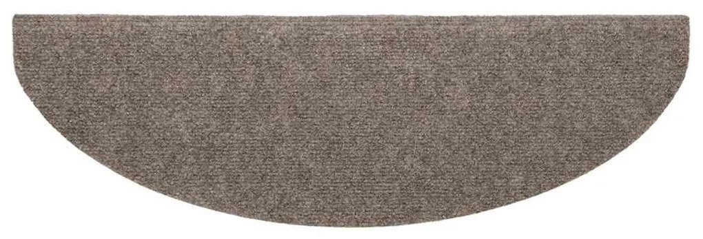 Tapetes de escada autoadesivos 5 pcs 65x21x4 cm agulhado creme