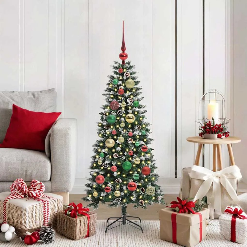 vidaXL Árvore de Natal Artificial Verde 120 cm PVC, Plástico e Aço