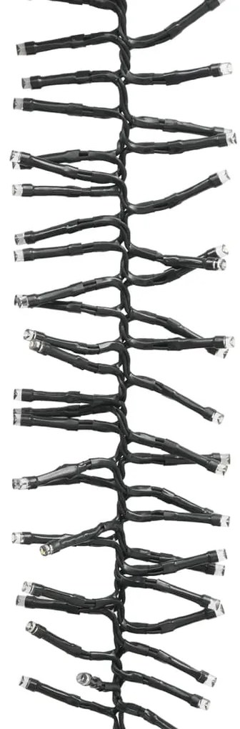 Cordão de luzes agrupadas 400 luzes LED 7,4 m PVC branco quente