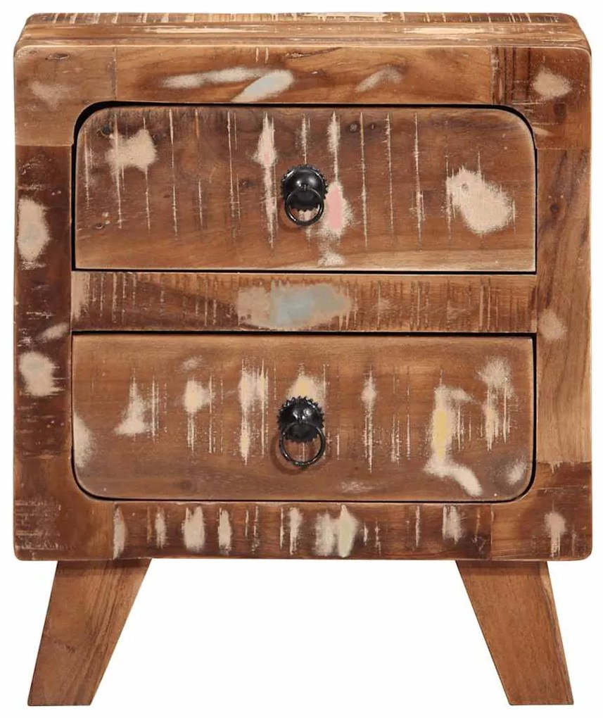 Mesas de cabeceira 2 pcs 40x32x46 cm madeira recuperada maciça