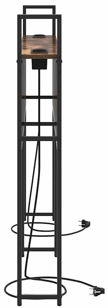 Cabeceira de armazenamento com cabeceira Carvalho fumado 160 cm