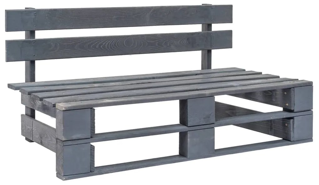 4 pcs conj. lounge paletes c/ almofadões pinho impregnado cinza
