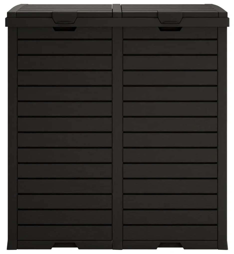 Caixote do lixo p/ exterior 78x41x86 cm polipropileno preto