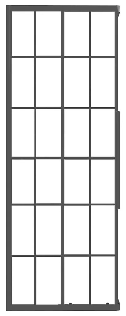 Cabine de duche ESG opaco 70x70x180 cm preto