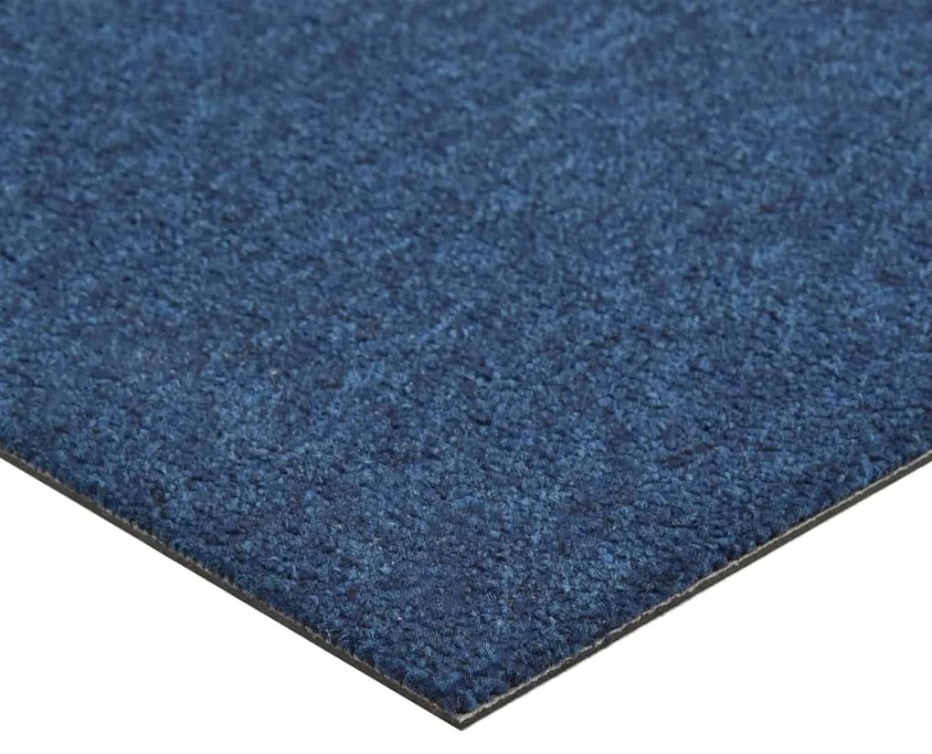 Ladrilhos carpete para pisos 20 pcs 5 m² 50x50 cm azul-escuro