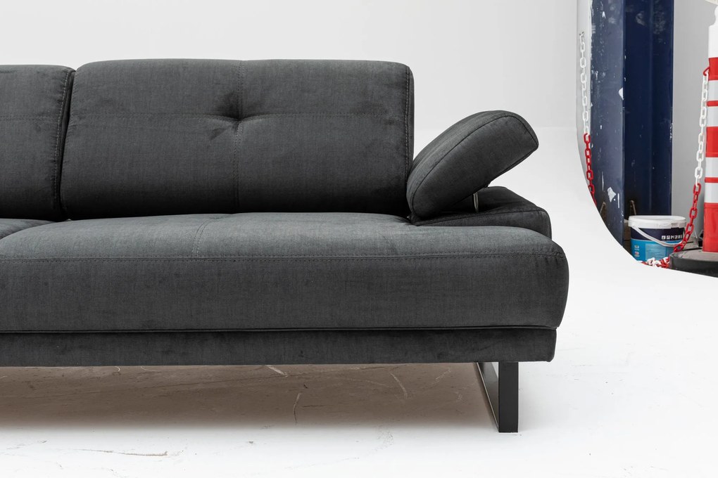 Sofá-cama de 3 lugares Mustang – Antracite – 239 cm x 99 cm x 83 cm