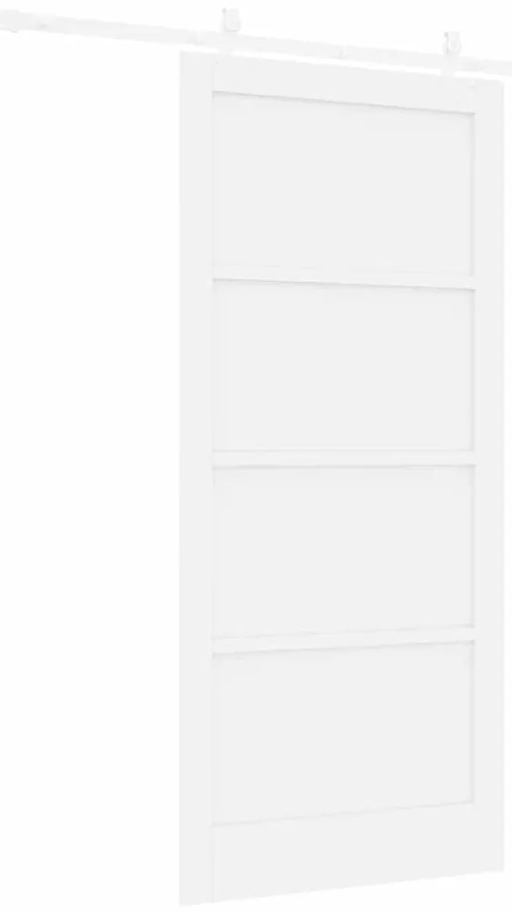 Porta Deslizante vidaXL com Conjunto de Hardware Branca 93x202 cm Made