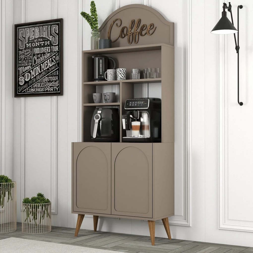 Armário de Cozinha/Sala "Caffè" - Atlas e Nogueira - 81.3x201x35cm - D